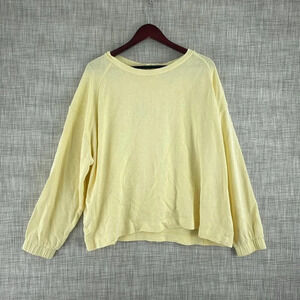 WRAP London Womens 12 long sleeve sweatshirt oversized yellow 3672